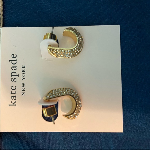 Beatutiful Kate Spade gold earrings with CZs $49 Raise the Bar by Kate Spade - Picture 4 of 4